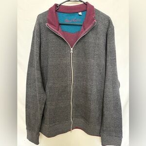 Robert Graham Ando Full Zip‎ Reversible Sweater Size 2XL
